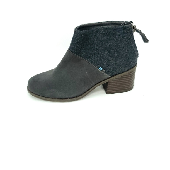 Toms womens lacy boots forged iron suede felt mix - Picture 4 of 8